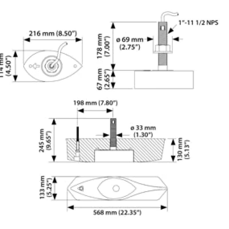 Airmar Marine Transducers|Flies>Simrad/Lowrance B275HW Xsonic
