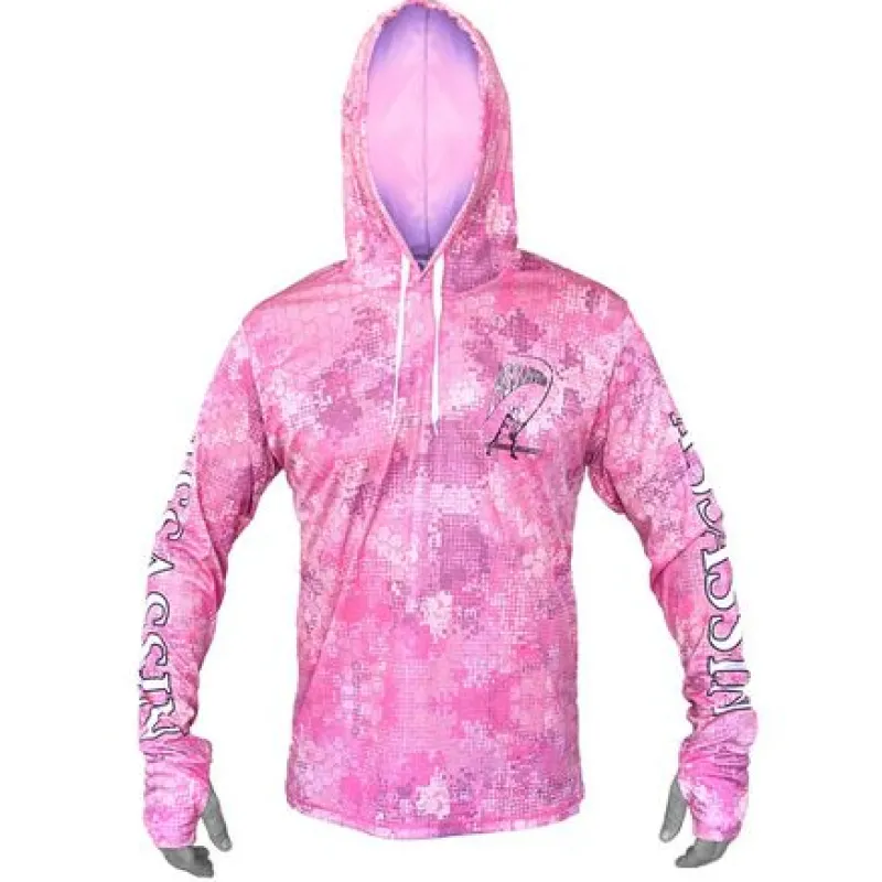 Women Assassin Long Sleeve Shirts Womens|Long Sleeve Shirts Mens>Hooded Sunshirt Hex Pink Camo