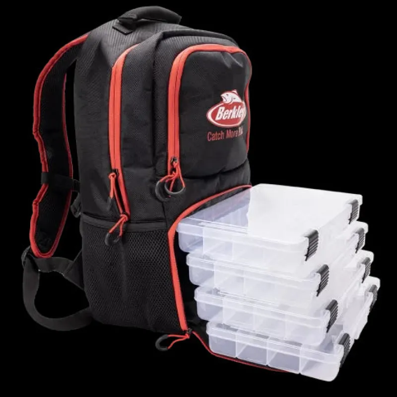 Berkley Tackle Bags And Backpacks|Flies>Berkely Backpack With 4 Tackle Trays
