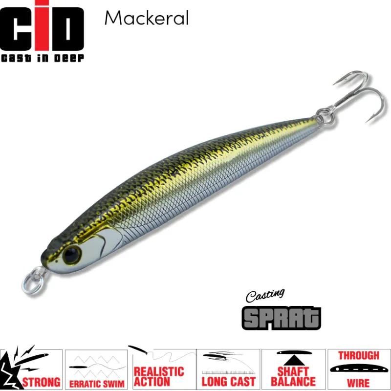 TackleWest Stickbaits|Flies>CID Casting Sprat 80