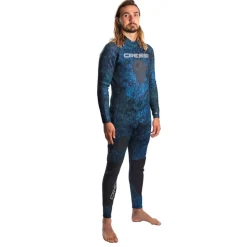 Cressi Dive Wetsuits|Flies>Tokugawa 3mm 1 Piece Wetsuit Camo Blue