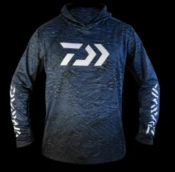 Daiwa Long Sleeve Shirts Mens|Flies>Ripple Hooded Jersey Navy