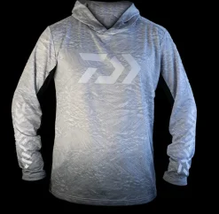 Daiwa Long Sleeve Shirts Mens|Flies>Ripple Hooded Jersey Gray