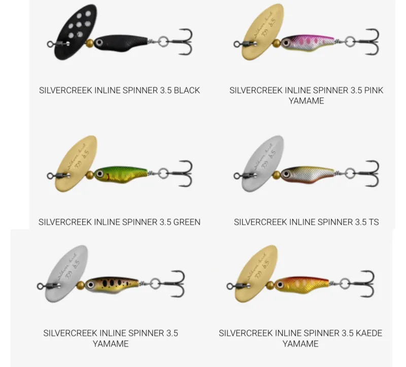 TackleWest Spinnerbaits|Flies>Daiwa Silvercreek Inline Spinner SS