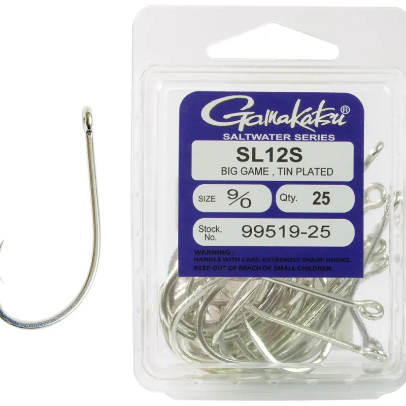 Gamakatsu Game Hooks|Game Hooks>SL12S Big Game Hooks 25-pack