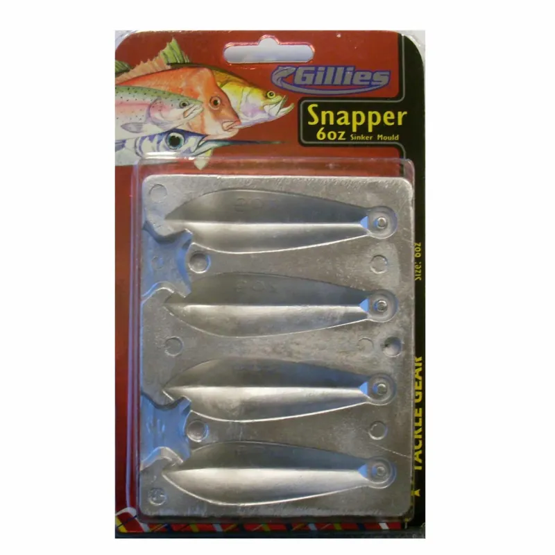 Gillies Sinker Moulds|Flies>Snapper Sinker Mould 6oz