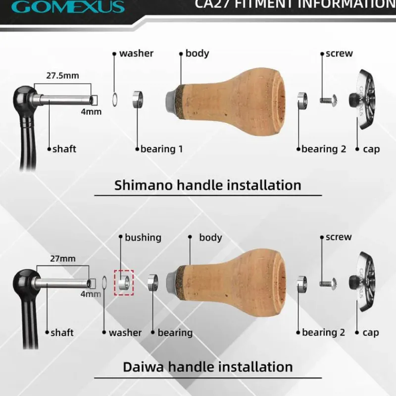 Gomexus Flies|Fishing Reel Parts>Cork Knob 27mm