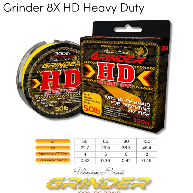 Grinder Flies|Fishing Lines>8X HD Braid 1000m