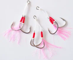 TackleWest Assist Hooks|Flies>Harbor Twin Assist Pink/UV 2-pack