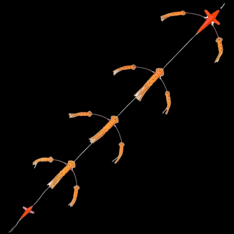 TackleWest Teasers|Teasers>Hookem Flip Flop Teaser 7in Exciter Bird with 7 and 5in Squids
