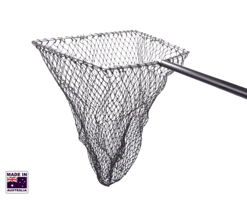 Hookem Nets|Flies>Large Net with Heavy Duty Knotted Mesh 80cm Deep