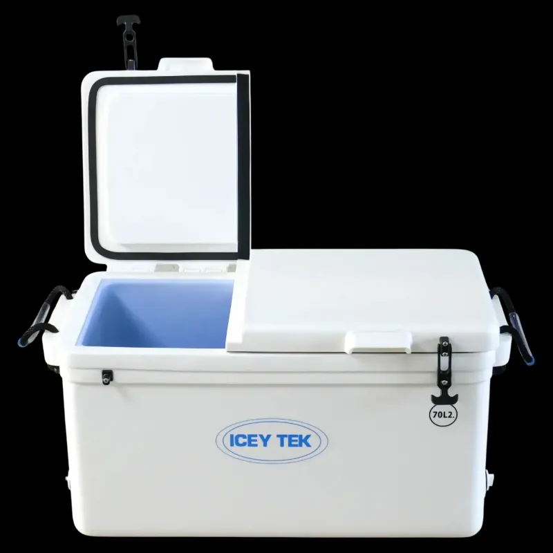 Icey Tek Fishing Catch Storage|Flies>70L White Split Lid Cooler