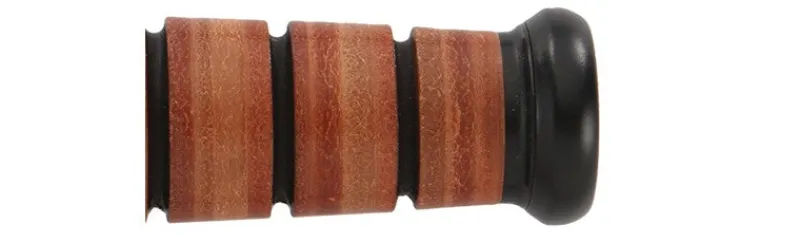 Ka-bar Hunting Knives|Flies>KB2217 Big Brother Leather Handle Knife with Brown Leather Sheath Serrated Top