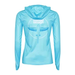 Women Nomad Long Sleeve Shirts Womens|Long Sleeve Shirts Mens>Design Hooded Tech Womens Flyer Teal