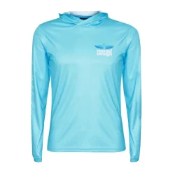 Women Nomad Long Sleeve Shirts Womens|Long Sleeve Shirts Mens>Design Hooded Tech Womens Flyer Teal