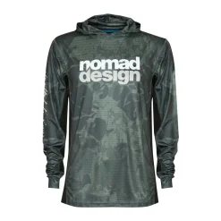 Nomad Long Sleeve Shirts Mens|Flies>Design Hooded Tech Shirt Camo Khaki