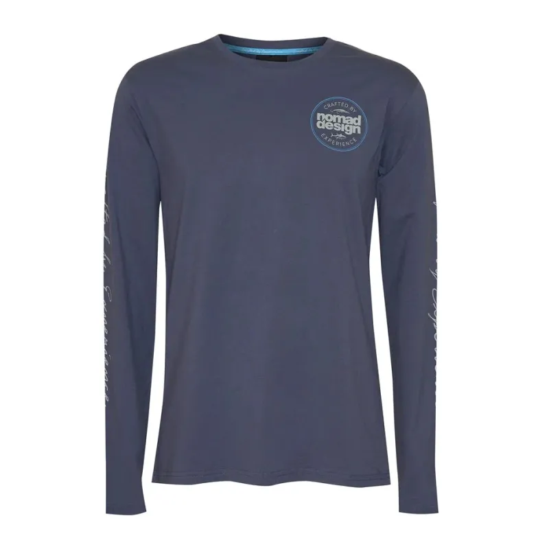 Nomad Long Sleeve Shirts Mens|Flies>Design L/S T-Shirt Classic Tuna Gunmetal