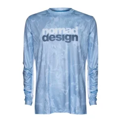 Nomad Long Sleeve Shirts Mens|Flies>Design Tech Shirt Camo Splice Blue