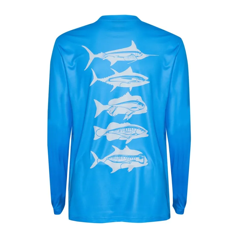 Nomad Long Sleeve Shirts Mens|Flies>Design Tech Shirt Predator Ultra Marine