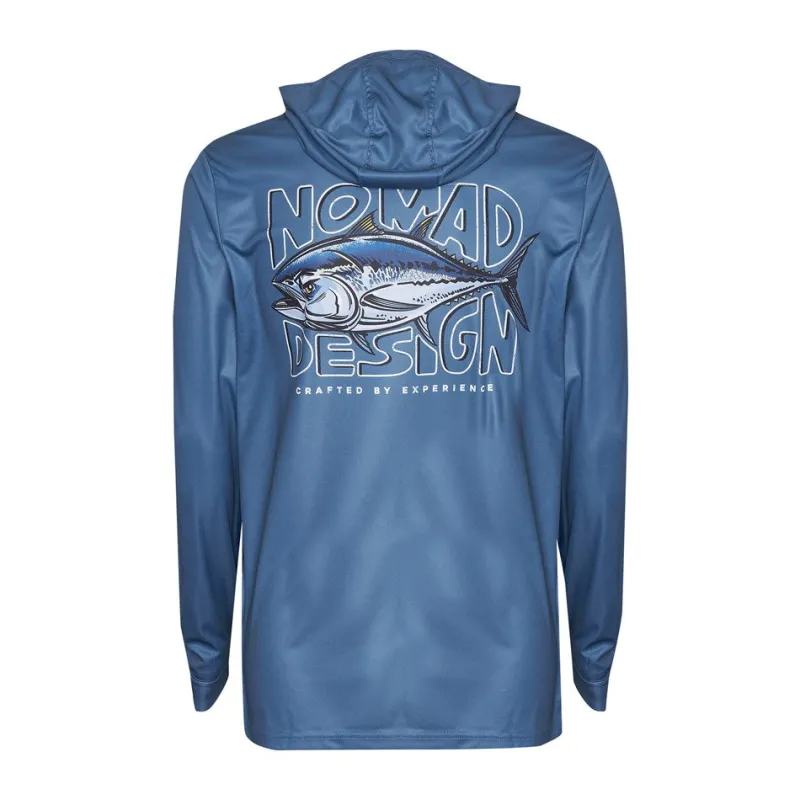 Nomad Long Sleeve Shirts Mens|Flies>Design Tech Shirt Tuna Hookup Gunmetal