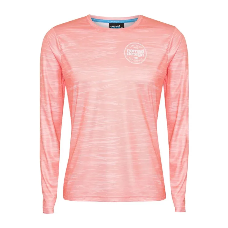 Women Nomad Long Sleeve Shirts Womens|Long Sleeve Shirts Mens>Design Tech Shirt Womens Coral Swell