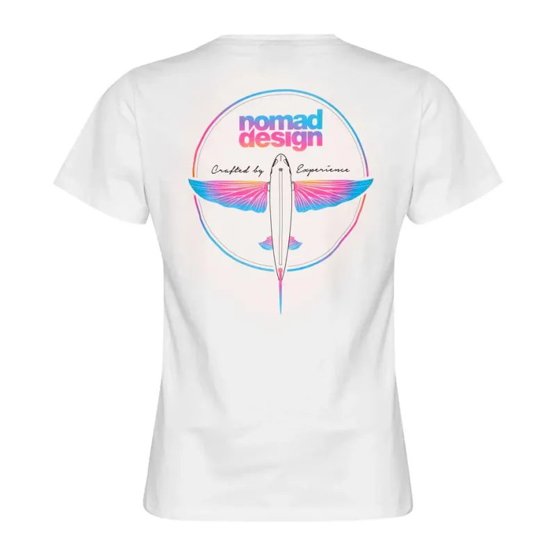 Women Nomad Short Sleeve Shirts Womens|Flies>Design Tee Womens Flyer White