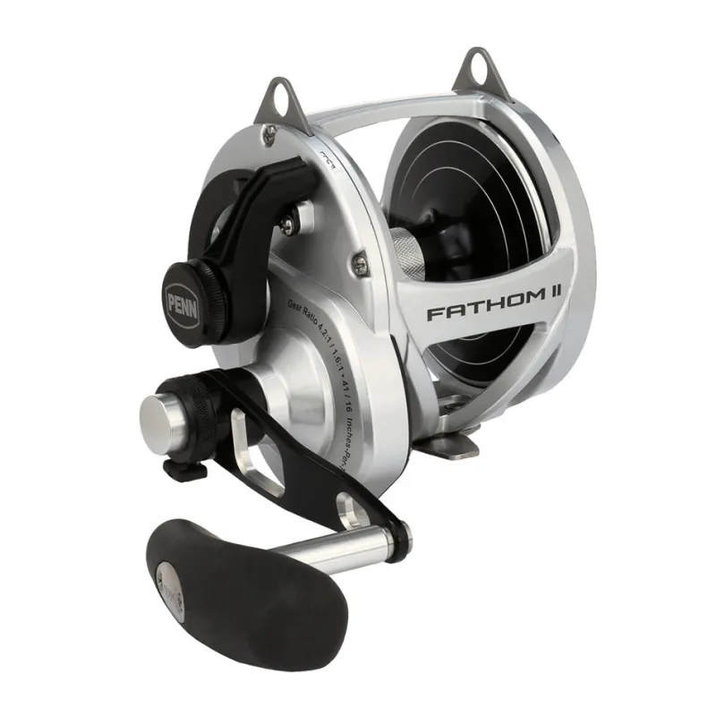 Penn Flies|Overhead Reels>Fathom II Lever Drag 2 Speed Overhead Reel