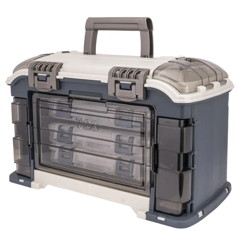 Plano Tackle Boxes And Trays|Flies>728001 Angled System Tackle Box 3600 Blue/Silver