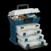 Plano Tackle Boxes And Trays|Flies>4BY 136400 Rack System Hard Tackle Box Blue/Silver