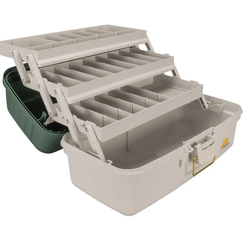 Plano Tackle Boxes And Trays|Flies>Guide Series 613403 3-Tray Top Access Tackle Box Graphite/Gray