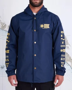 Salty Crew Jackets And Jumpers|Flies>Alpha Snap Jacket Navy