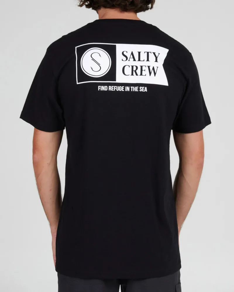 Salty Crew Short Sleeve Shirts Mens|Flies>Alpha SS Tee Black