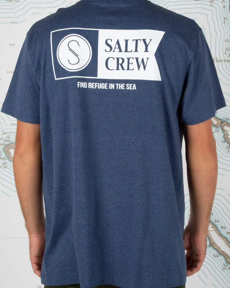 Salty Crew Fishing Apparel|Flies>Alpha SS Tee Navy
