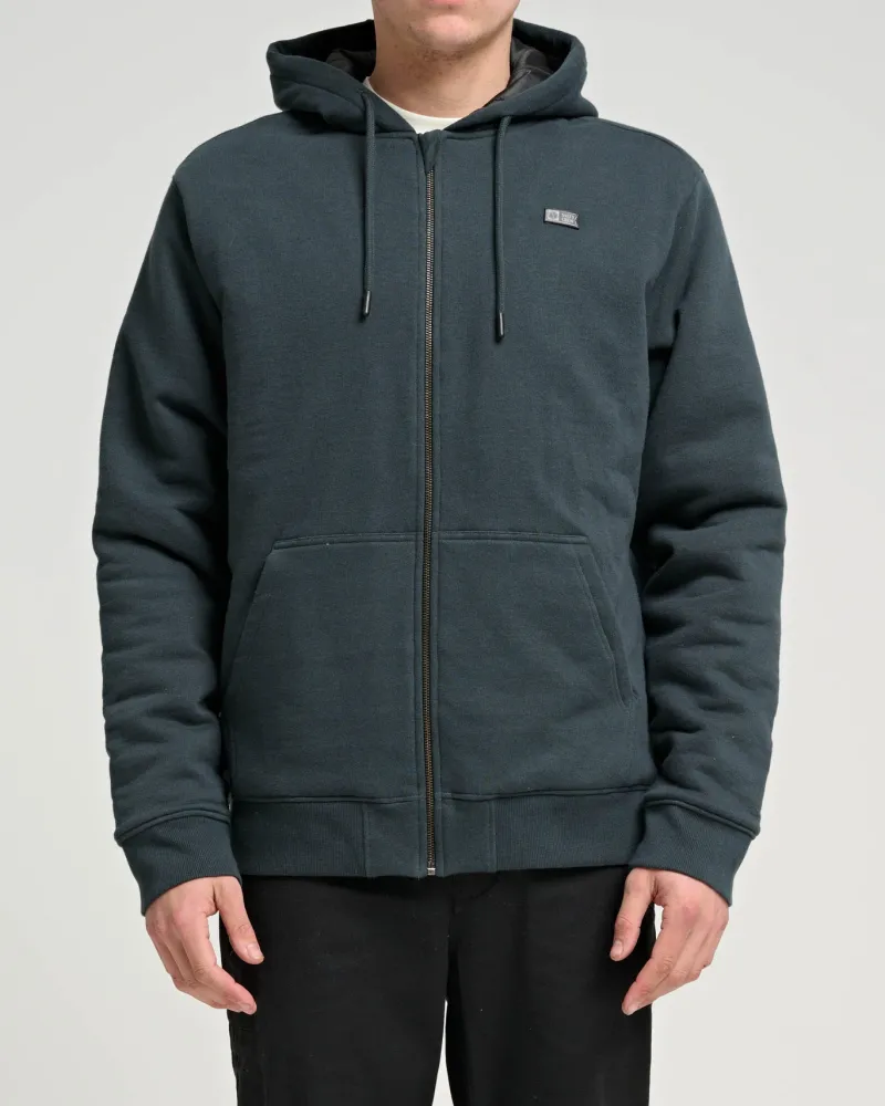 Salty Crew Jackets And Jumpers|Flies>Anchor Quilted Zip Fleece Coal Black