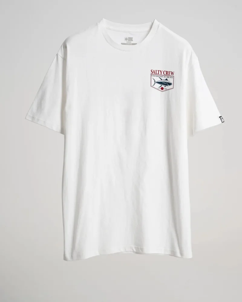 Salty Crew Short Sleeve Shirts Mens|Flies>Angler Standard Tee White