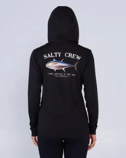 Women Salty Crew Long Sleeve Shirts Womens|Long Sleeve Shirts Mens>Big Blue Hooded Sunshirt Wmns Black