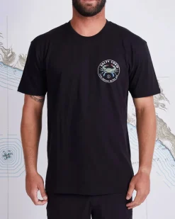 Salty Crew Short Sleeve Shirts Mens|Flies>Blue Crabber SS Tee Black