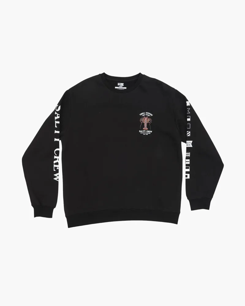 Salty Crew Jackets And Jumpers|Flies>Buggin Out Crew Fleece Jumper Black