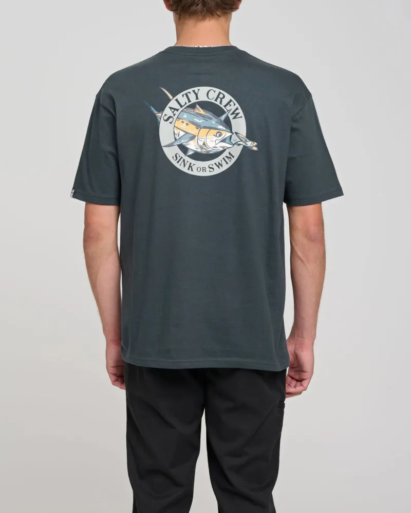 Salty Crew Short Sleeve Shirts Mens|Flies>Chaser Premium SS Tee Coal