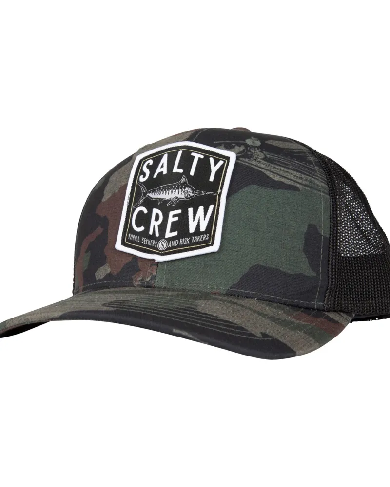 Salty Crew Fishing Apparel|Flies>Fishery Retro Trucker Hat Salty Camo