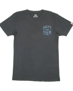 Salty Crew Short Sleeve Shirts Mens|Flies>Fishery Standard S/S Tee Charcoal Heather