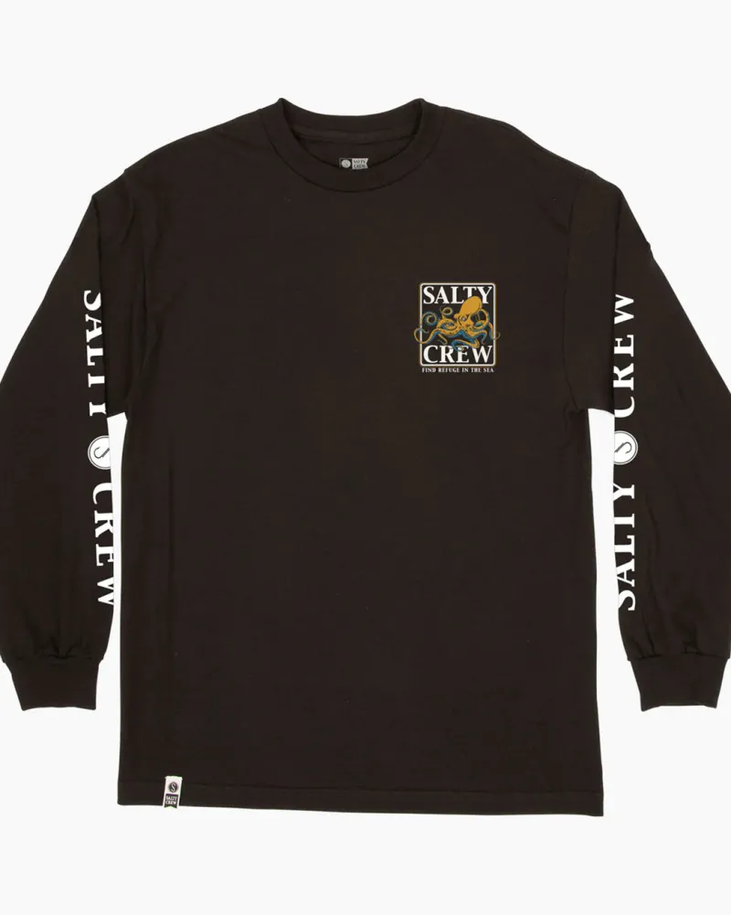 Salty Crew Long Sleeve Shirts Mens|Flies>Ink Slinger LS Tee Black