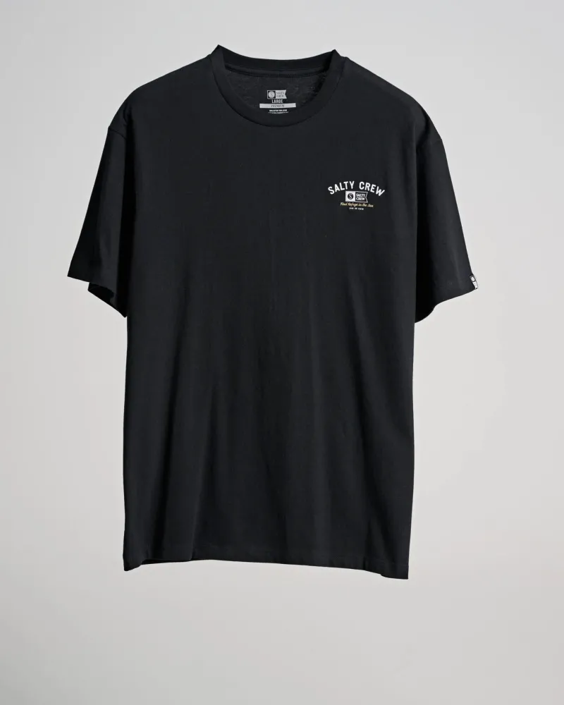 Salty Crew Short Sleeve Shirts Mens|Flies>Interclub Premium Tee Black