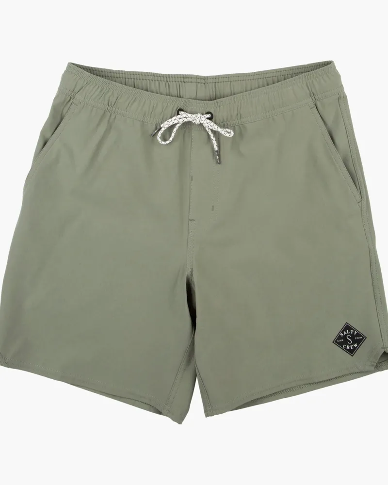 Salty Crew Shorts, Pants And Waders|Flies>Lowtide Elastic Boardshort Vintage Millitary