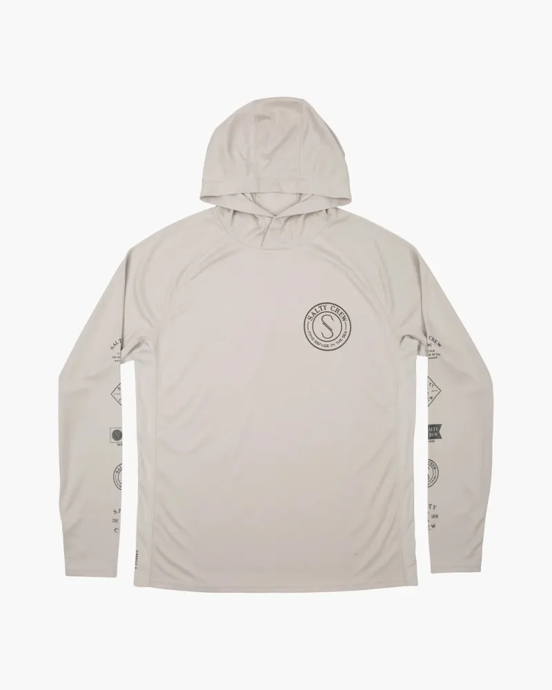 Salty Crew Long Sleeve Shirts Mens|Flies>Palomar Perforated Hood Grey