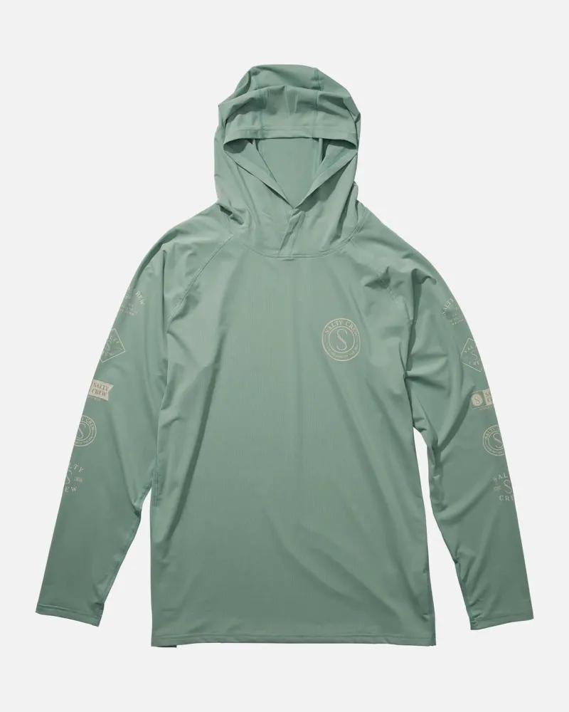 Salty Crew Long Sleeve Shirts Mens|Flies>Palomar Perforated Hood Mackerel