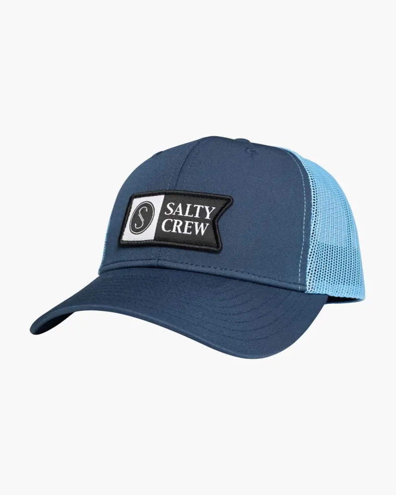 Salty Crew Hats And Headwear|Flies>Pinnacle 2 Retro Trucker Slate Blue