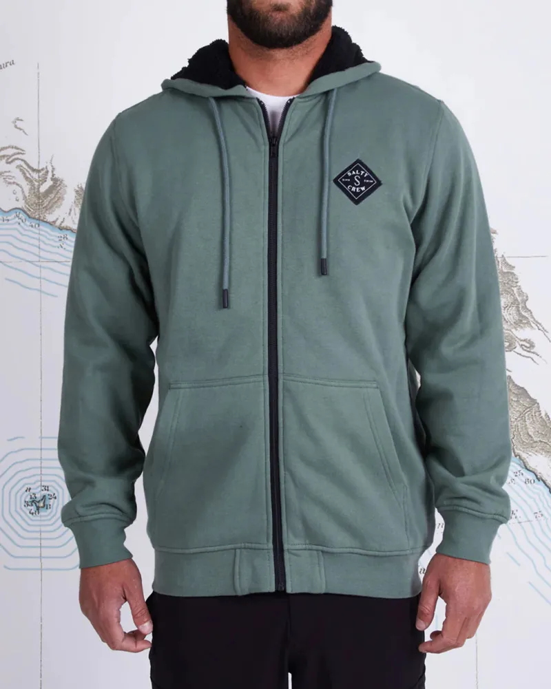 Salty Crew Jackets And Jumpers|Flies>Shelter Sherpa Fleece Fatigue Green