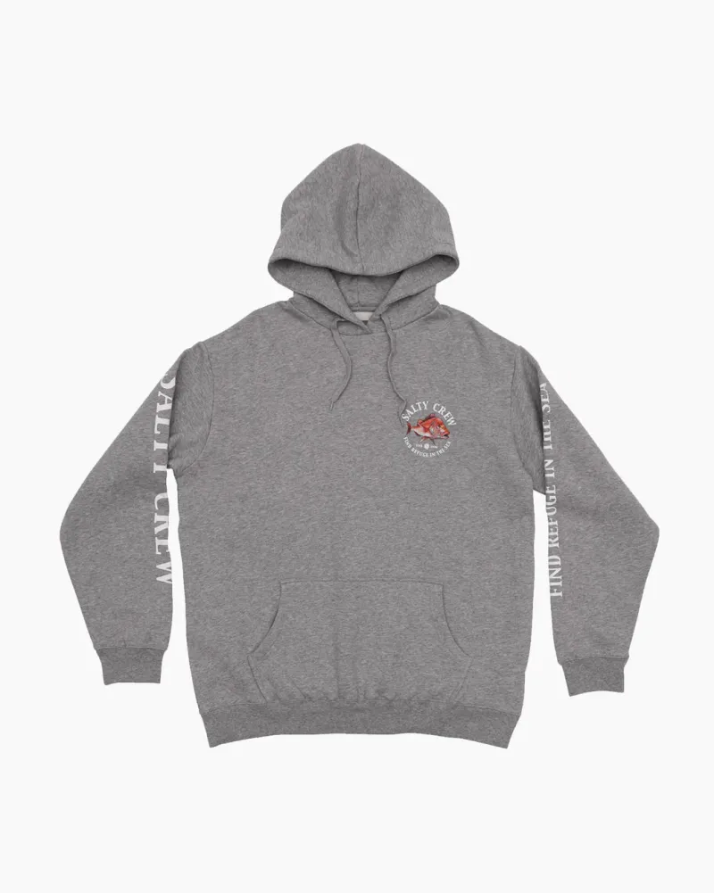 Salty Crew Jackets And Jumpers|Flies>Snap Attack Crew Hoodie Grey Marle
