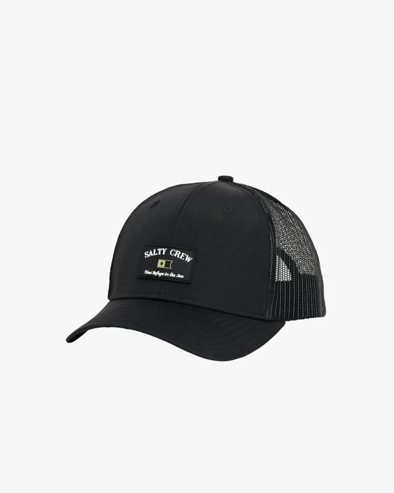 Salty Crew Hats And Headwear|Flies>Steadfast Retro Trucker Black